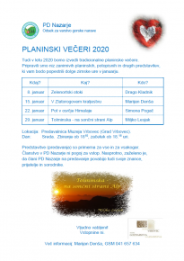 Planinski večeri 2020